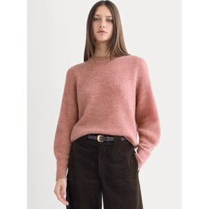 Everlane The Cocoon Crew in Alpaca Heather Ash Rose Womens Size M Timeless EUC